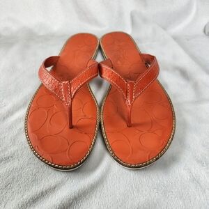 Coach Debbie Sandals in a Matte Orange